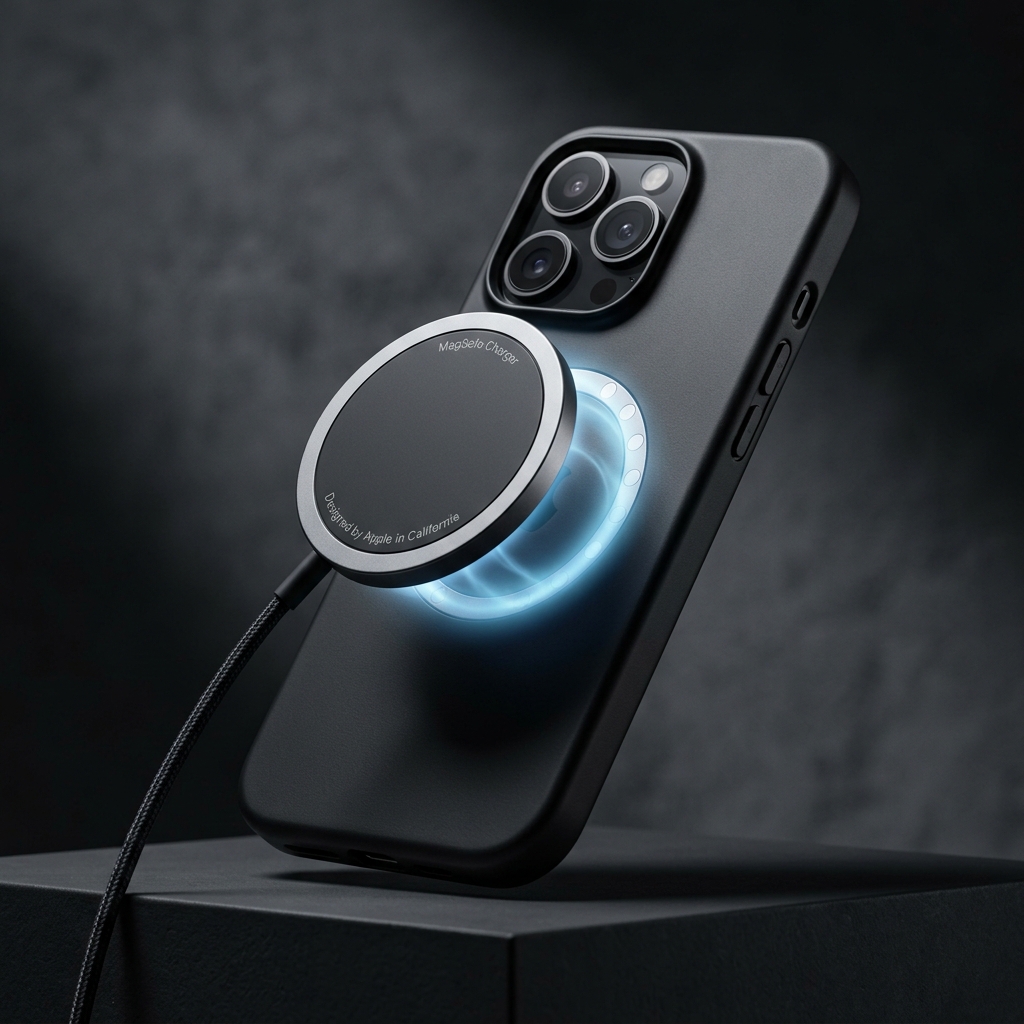 MagSafe iPhone case with wireless magnetic charger